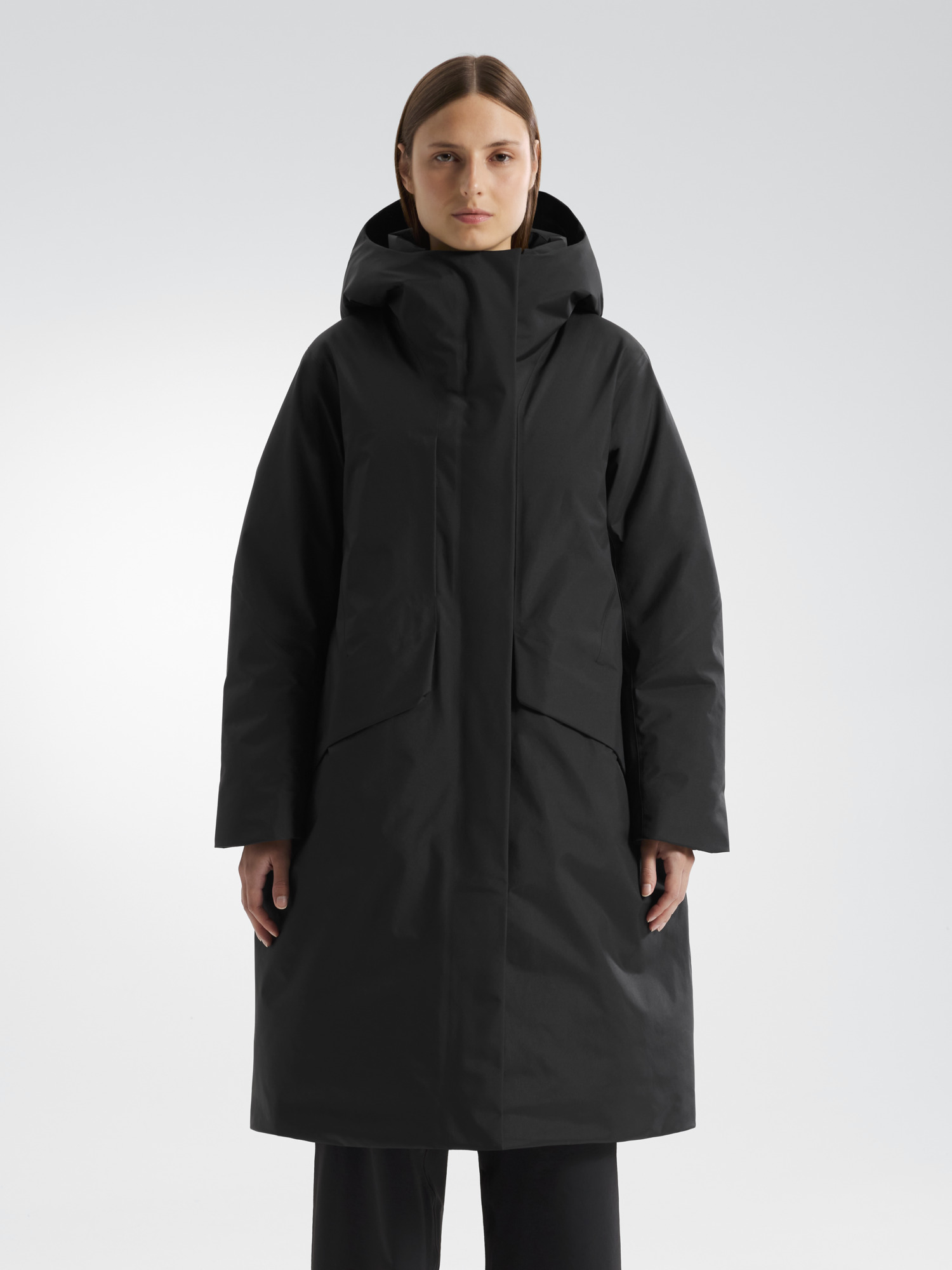 F25-X000009875-Ifora-Down-Parka-Black-Women-s-Front-View