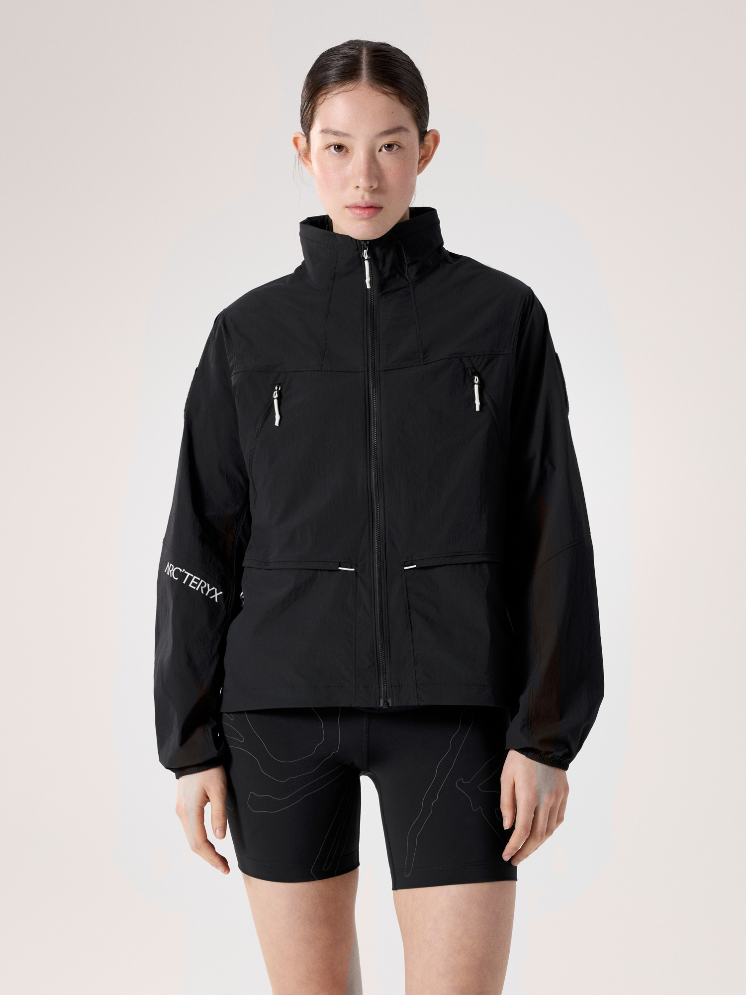 S26-X000010442-Subida-Jacket-Black-Arctic-Silk-Women-s-Front-View